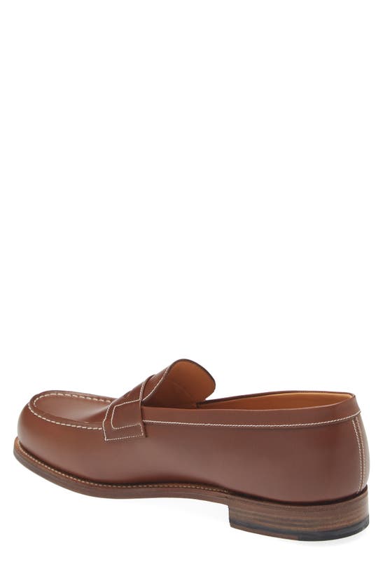 Jm Weston 180 Penny Loafer In Brown