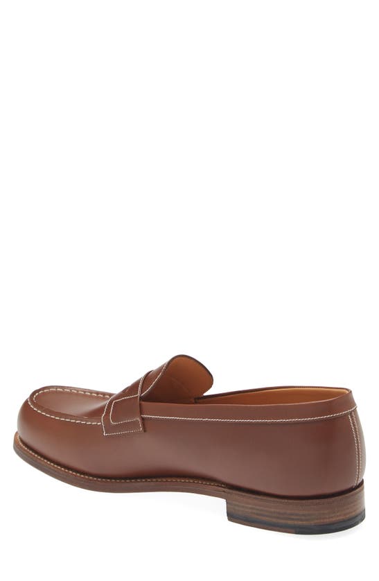 Shop Jm Weston 180 Penny Loafer In Brown