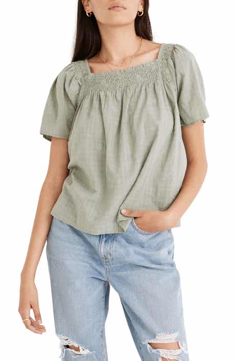 Madewell Women's Windowpane Check Peter Pan Collar Shirt | Nordstrom
