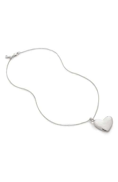 Monica Vinader Recycled Sterling Silver Heart Locket Pendant Necklace at Nordstrom