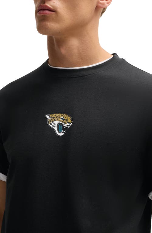 Shop Hugo Boss Boss X Nfl Stretch Cotton Graphic T-shirt In Jacksonville Jaguars - D. Grey