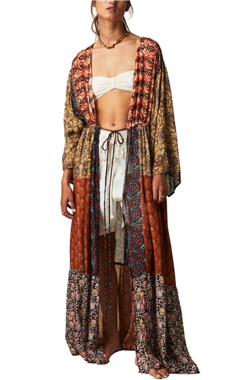 Free People Bombay Mixed Print Maxi Wrap in Sand Combo at Nordstrom