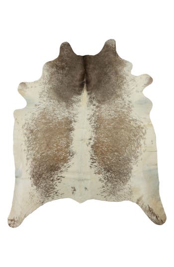 Shop Natural Genuine Cowhide Rug In S P Taupe/white
