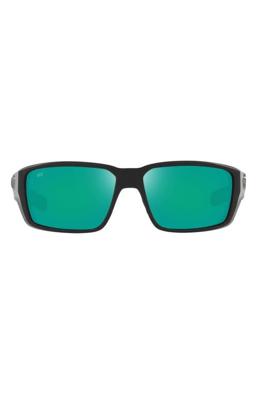 UPC 097963887311 product image for Costa Del Mar Fantail PRO 60mm Polarized Sunglasses in Matte Black/Green Mirrore | upcitemdb.com