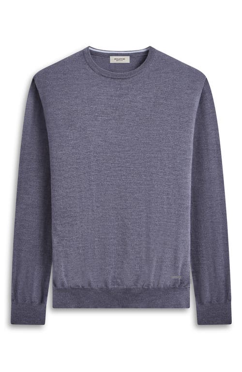 Shop Bugatchi Scott Crewneck Merino Wool Sweater In Anthracite