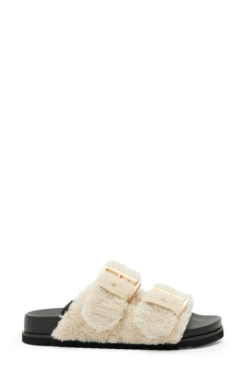 Shop Allsaints Sian Genuine Shearling Sandal In Cream White