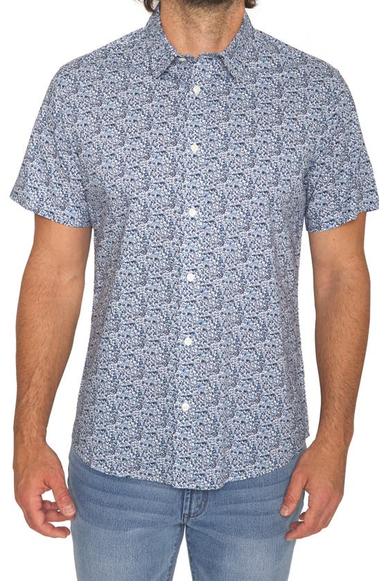 Slate And Stone Short Sleeve Printed Poplin Shirt In Micro Floral