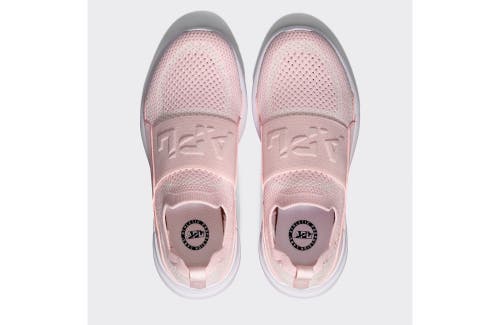 Apl Athletic Propulsion Labs Apl Youth's Techloom Bliss Slip-ons In Bleached Pink/ivory/white