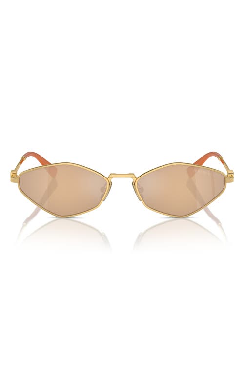Miu Miu 56mm Irregular Sunglasses In Silver Mirror