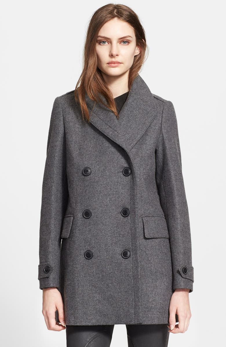 Burberry Brit 'Stockcliffe' Wool Blend Peacoat | Nordstrom