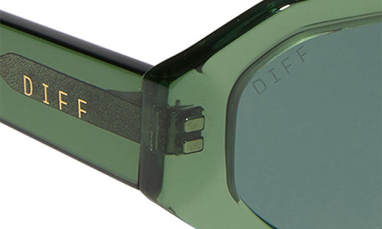 Shop Diff Allegra 53mm Polarized Rectangular Sunglasses In Sage Crystal / G15