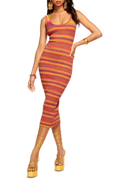 Sequin Stripes Knit Tank Dress - Ready-to-Wear