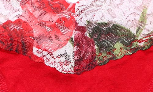 Hanky Panky Original Rise Thong In Red/rose Red