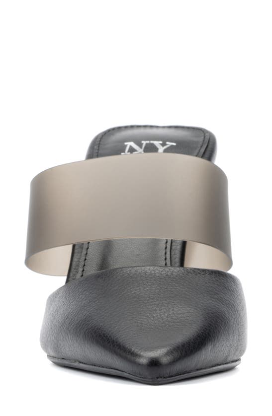 New York And Company Winifred Heeled Mule In Black