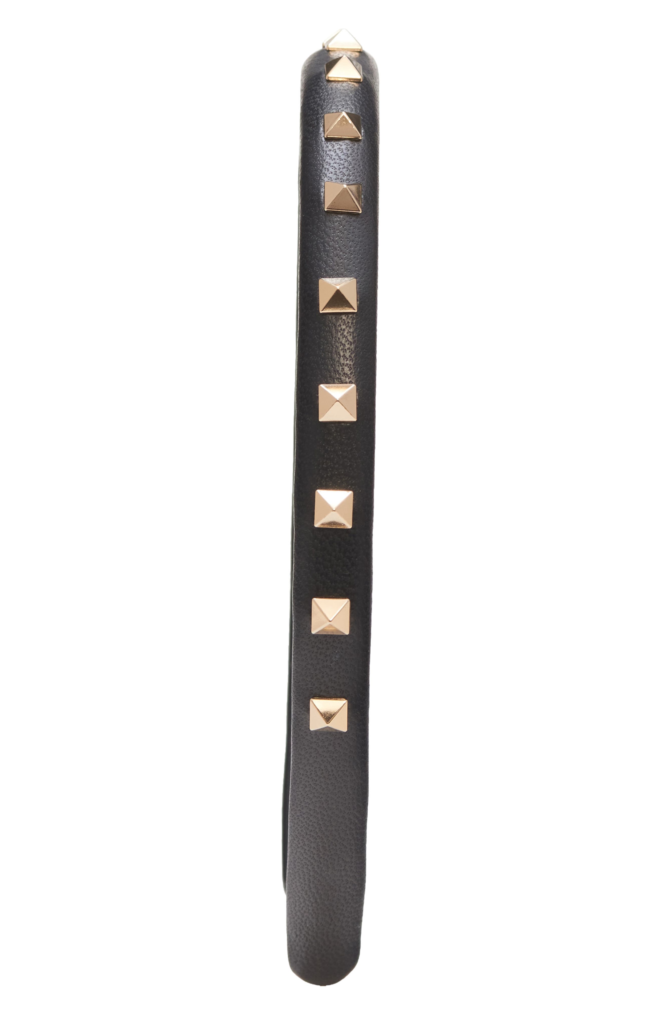 New Valentino Rock Stud Leather Headband Valentino Embellished leather headband Valentino main image 2