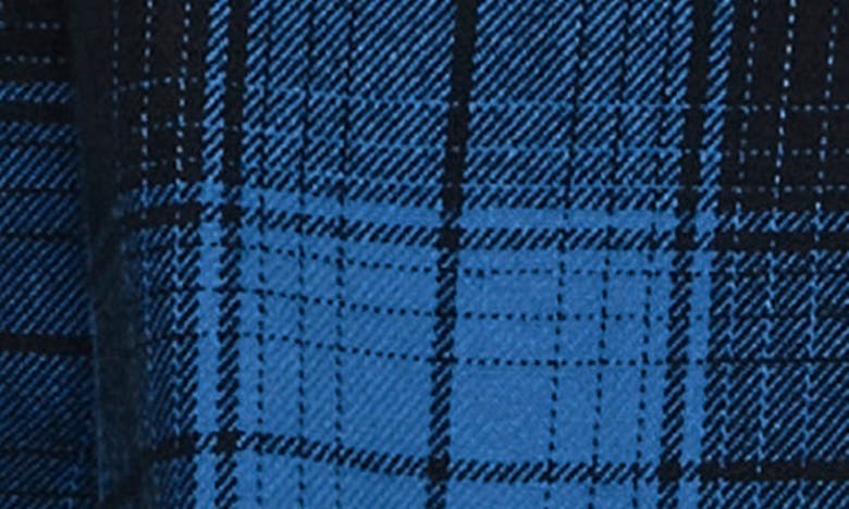 Purple Brand Oversize Plaid Flannel Button-up Shirt In Blue