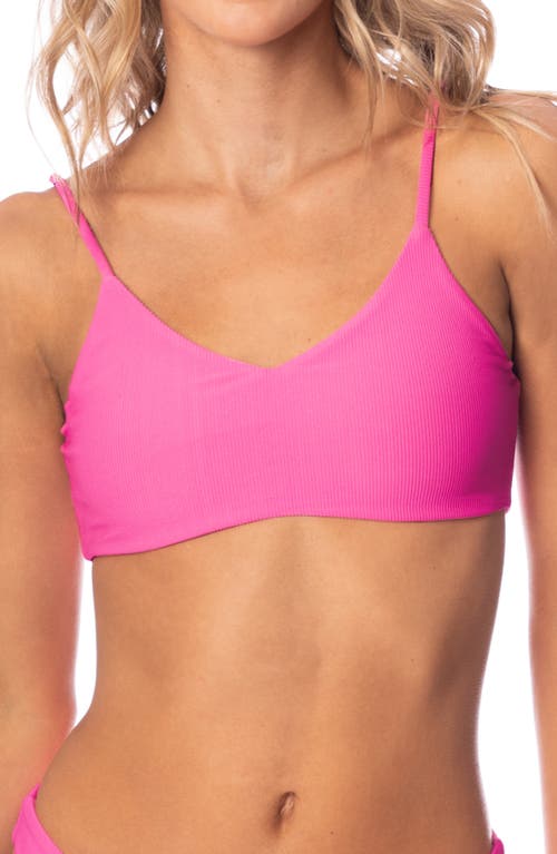 Maaji Radiant Pink Praia Reversible Bikini Top In Pink