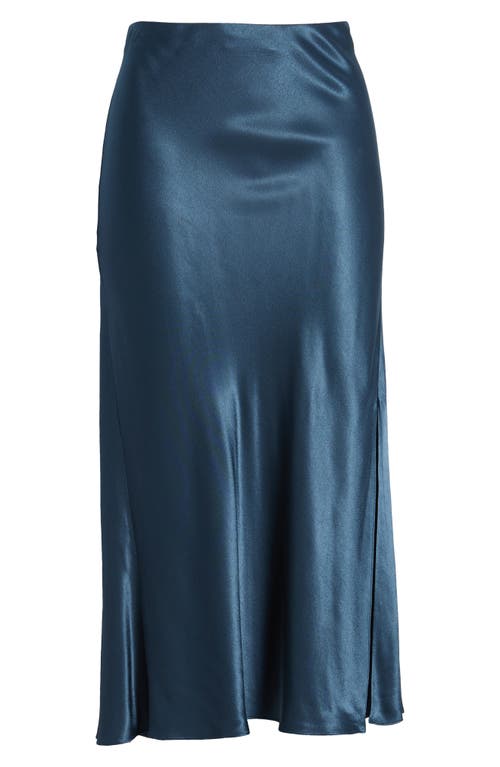 Rails Maya Satin Midi Skirt In Deep Sea