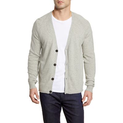 Billy Reid Heirloom Raglan Wool Blend Cardigan, Grey