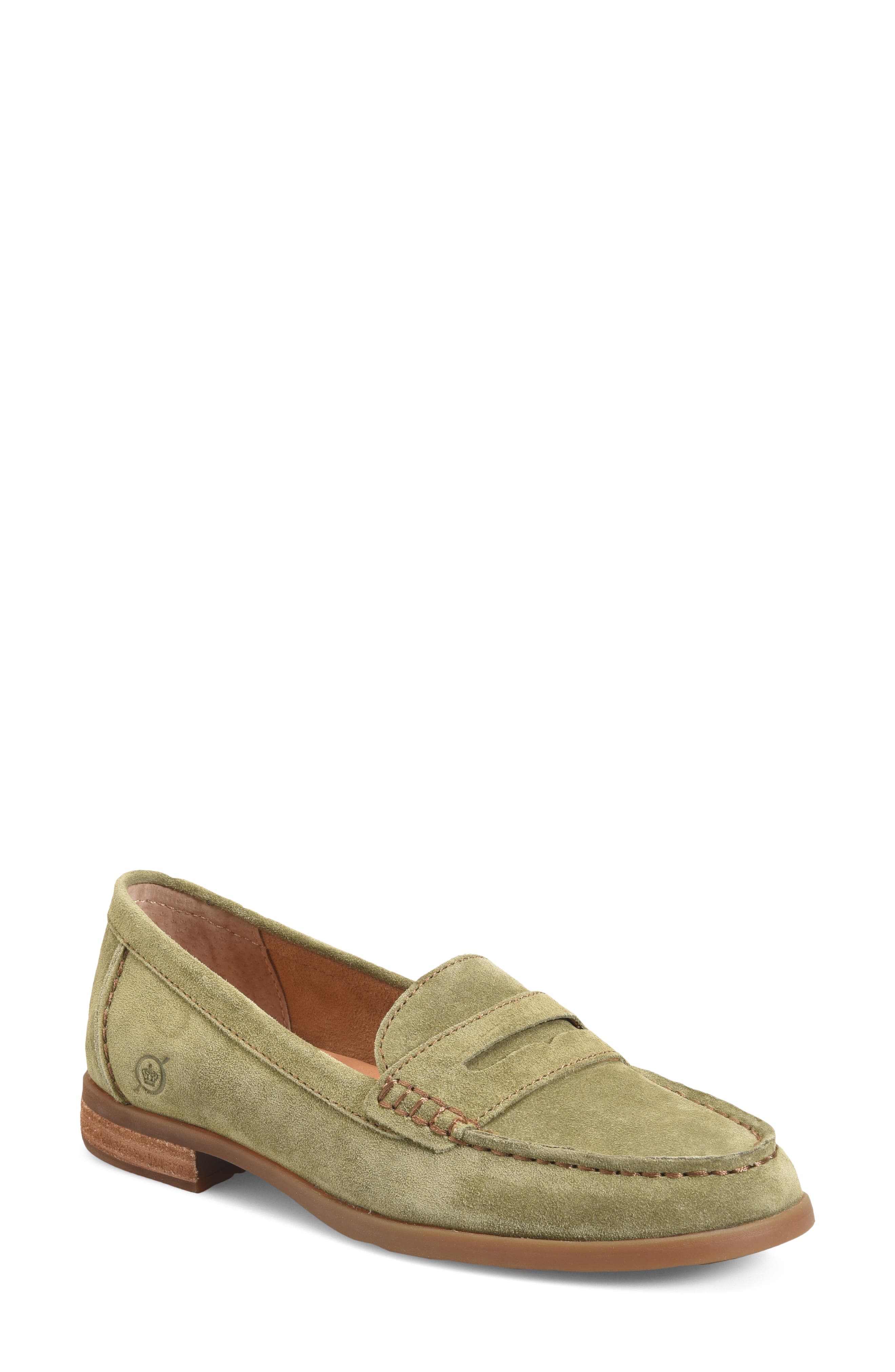 Buy > green colour loafers > in stock