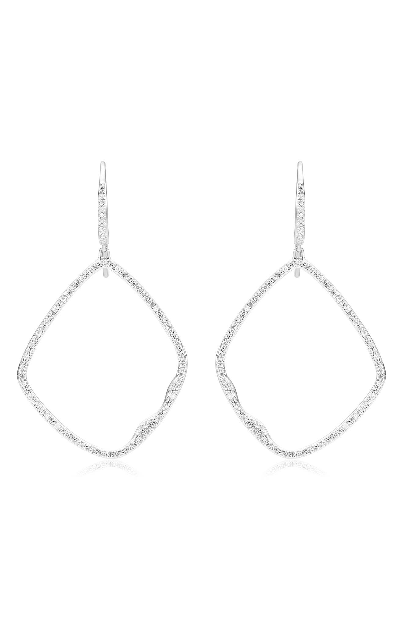 Monica Vinader Riva Diamond Large Hoop Drop Earrings Nordstrom