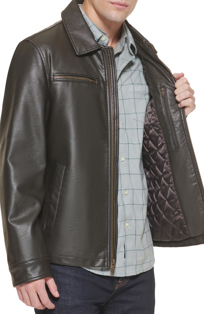 Dockers® DOCKERS Zip Front Faux Leather Jacket | Nordstromrack