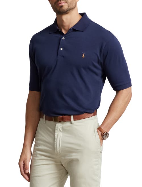 Shop Polo Ralph Lauren Soft Touch Polo Shirt In French Navy