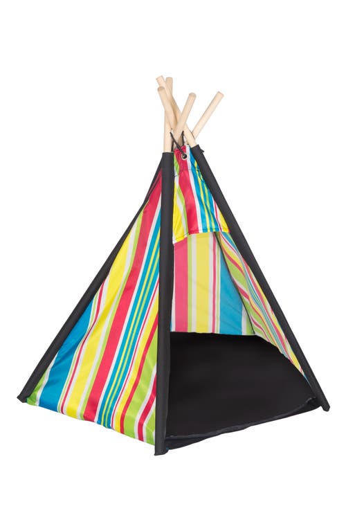 Pacific Play Tents Stripe Pet Tent in Red Blue Yellow Green