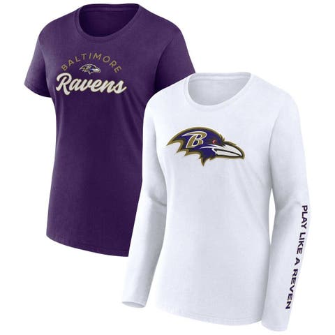 Women's Fanatics Branded Lamar Jackson Purple Baltimore Ravens Player Icon Name & Number Pullover Hoodie