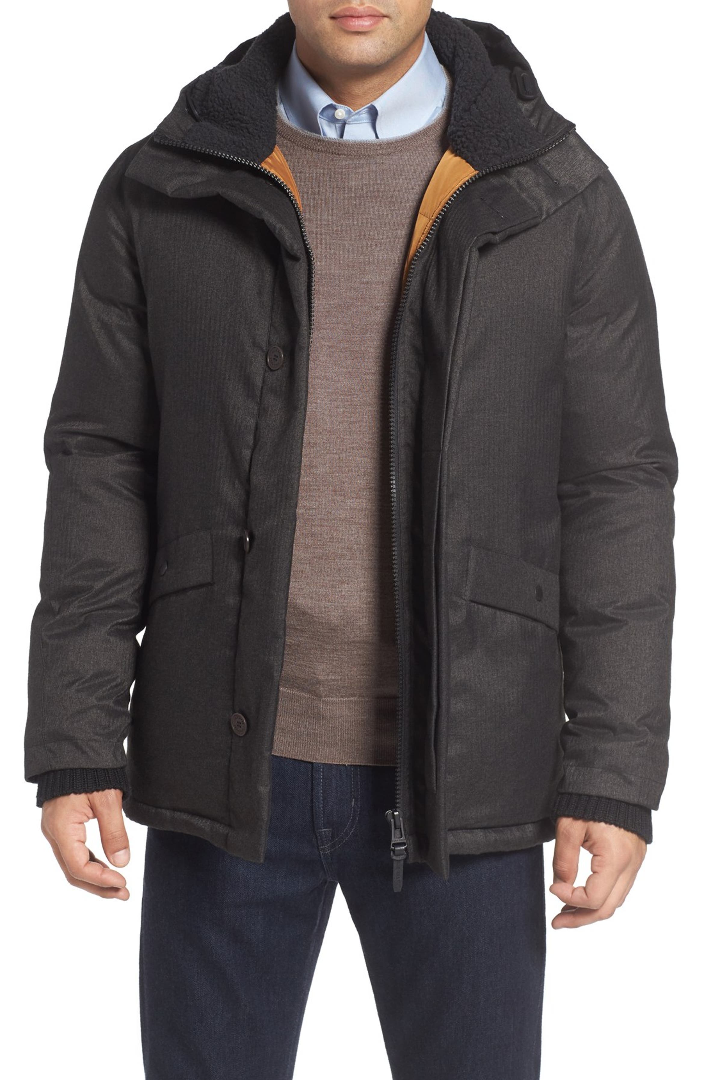 Cole Haan Parka with Faux Shearling Lined Hood | Nordstrom