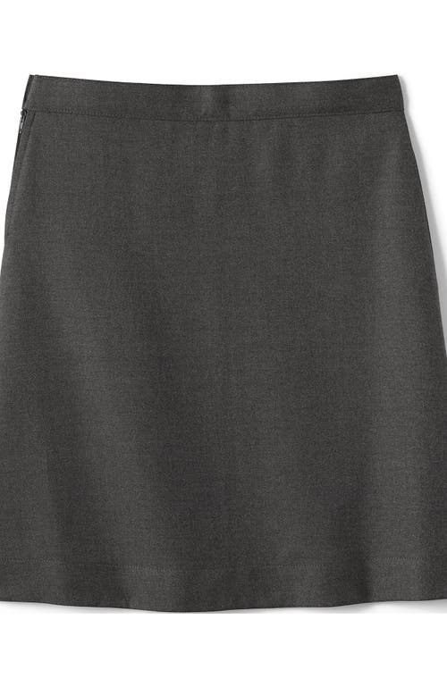 Shop Lands' End School Uniform Girls Slim Plaid A-line Skirt Below The Knee In Gray