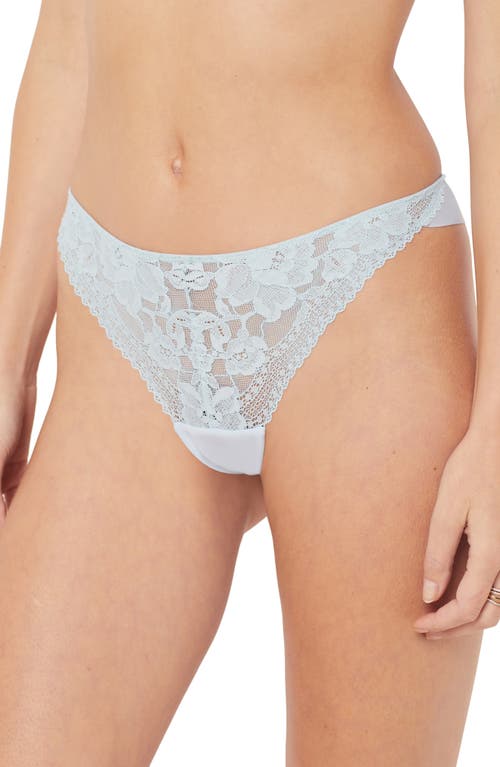 Etam Cozy Lace Thong Blue at Nordstrom,