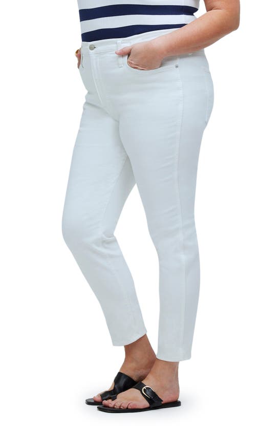 Shop Madewell High Waist Ankle Stovepipe Jeans In Pure White