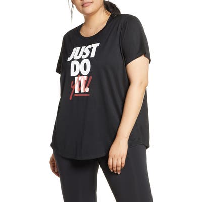 Plus Size Nike Jdi Dri-Fit Graphic Tee, Black