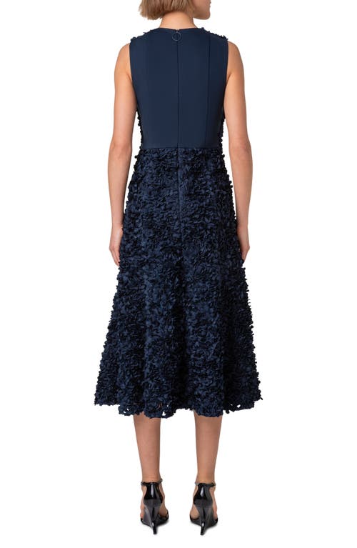 Shop Akris Punto 3d Flakes Midi Dress In Ink