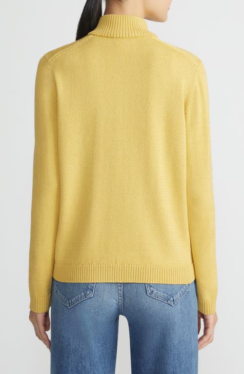 Shop Lafayette 148 New York Cotton & Silk Knit Bomber Jacket In Canary Yellow