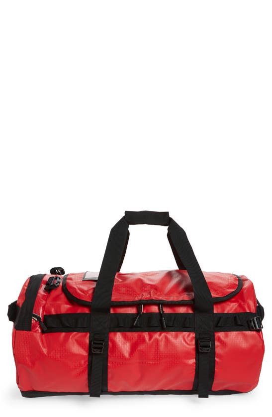 Shop The North Face Base Camp Medium Duffel Bag In Red Black Shop The North Face Base Camp Medium Duffel Bag In Red Black