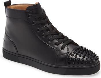 Lou Spikes - High-top sneakers - Calf leather - Black - Christian