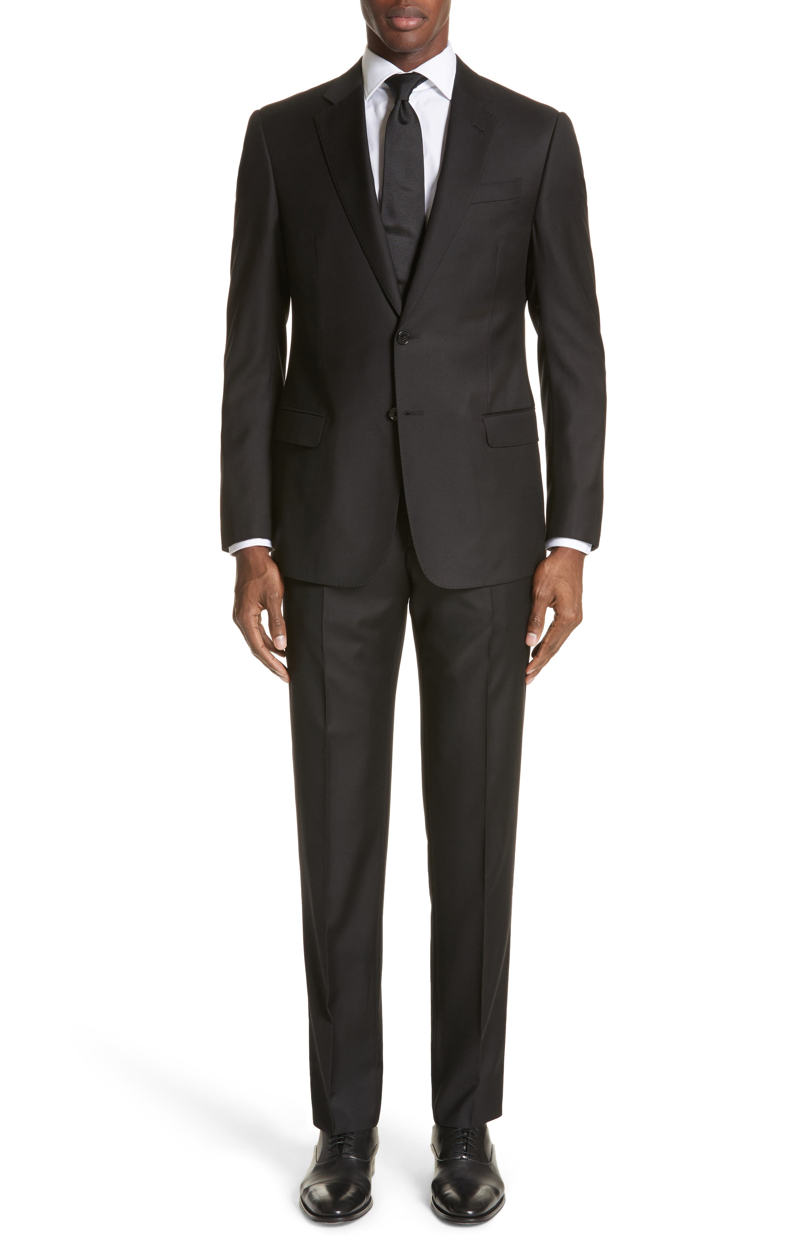 Emporio Armani Trim Fit Solid Wool Suit 
