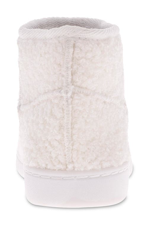 Mia Chill Smiley Genuine Shearling Bootie Slipper In Saige Happy Face