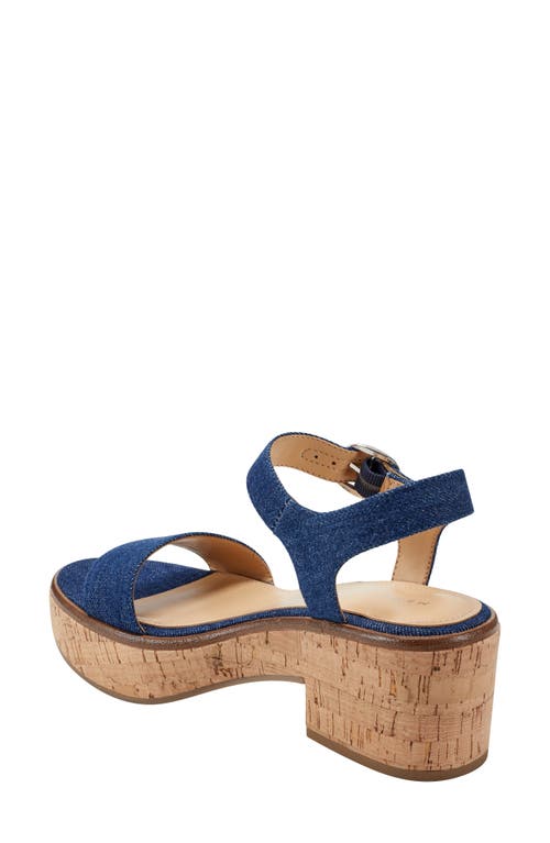 Marc Fisher Ltd Quessa Platform Sandal In Dark Blue