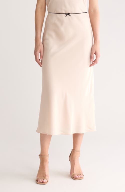 Shop Wayf Midi Slip Skirt In Oyster