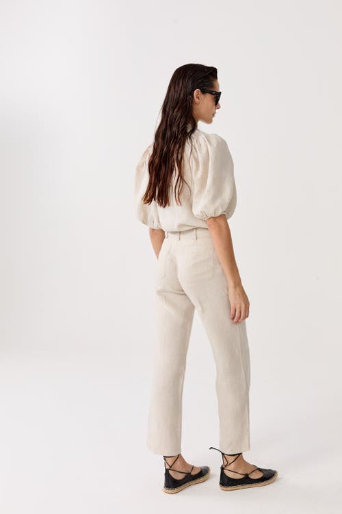 Lanhtropy Bubble Linen Shirt In Natural