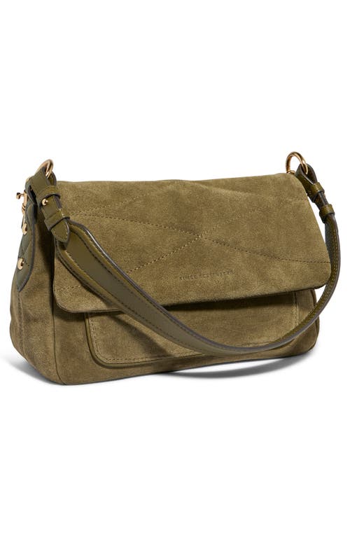 Shop Aimee Kestenberg Peace Of Me Convertible Shoulder Bag In Kelp Suede