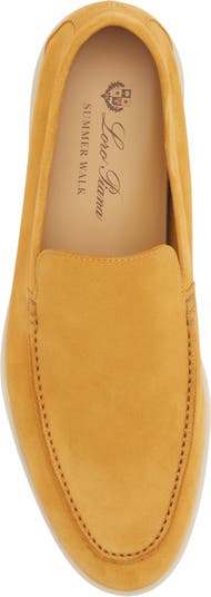 LORO PIANA Summer Walk Suede-Trimmed Linen-Canvas Loafers for Men