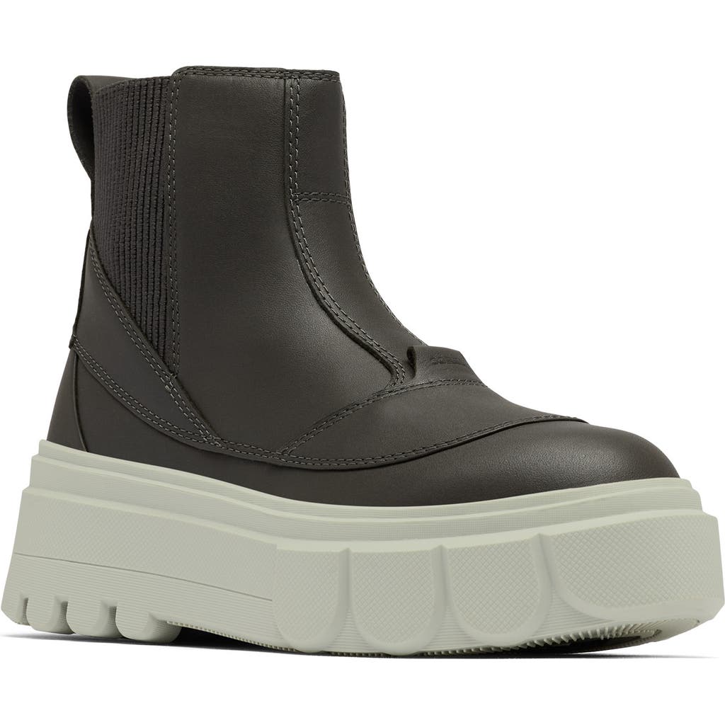 Sorel Waterproof Platform Chelsea Boot In Jet/pixel