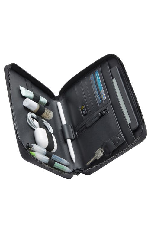 Monos Metro Zip Folio In Carbon Black
