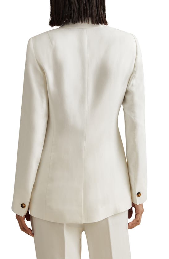 Shop Reiss Lori Double Breasted Blazer In White