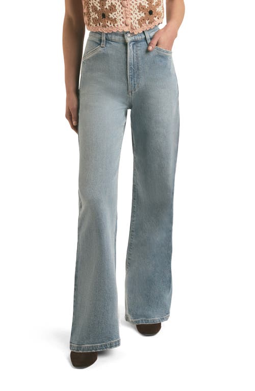 Shop Favorite Daughter The Mischa Super High Waist Wide Leg Jeans In Tahoe