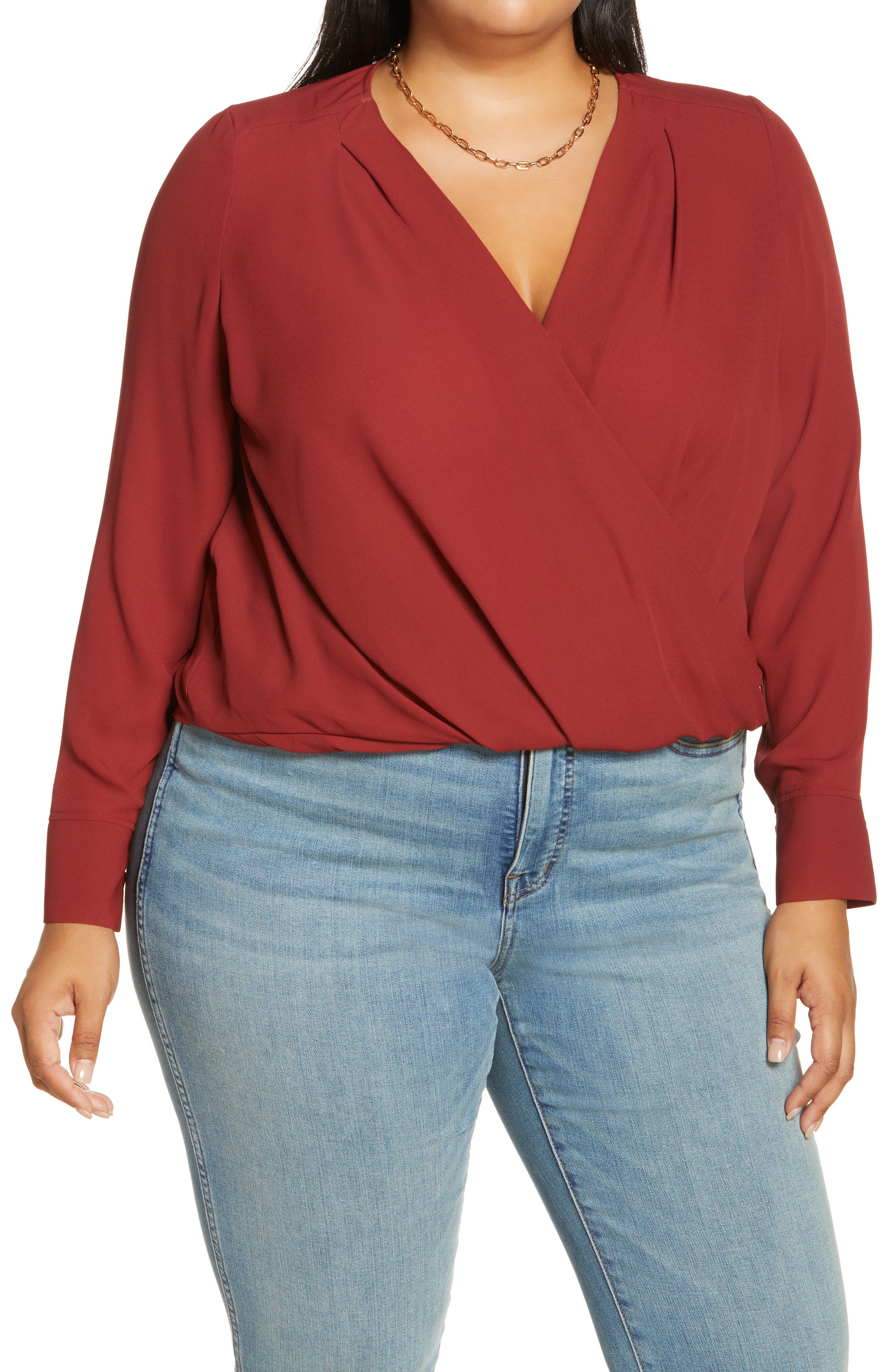 red dressy tops plus size